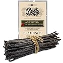 8 oz (1/2 lb) Organic Madagascar Whole Vanilla Beans, Grade A Vanilla Pods, Premium Vanilla Beans for Making Extract & Baking - Cook’s