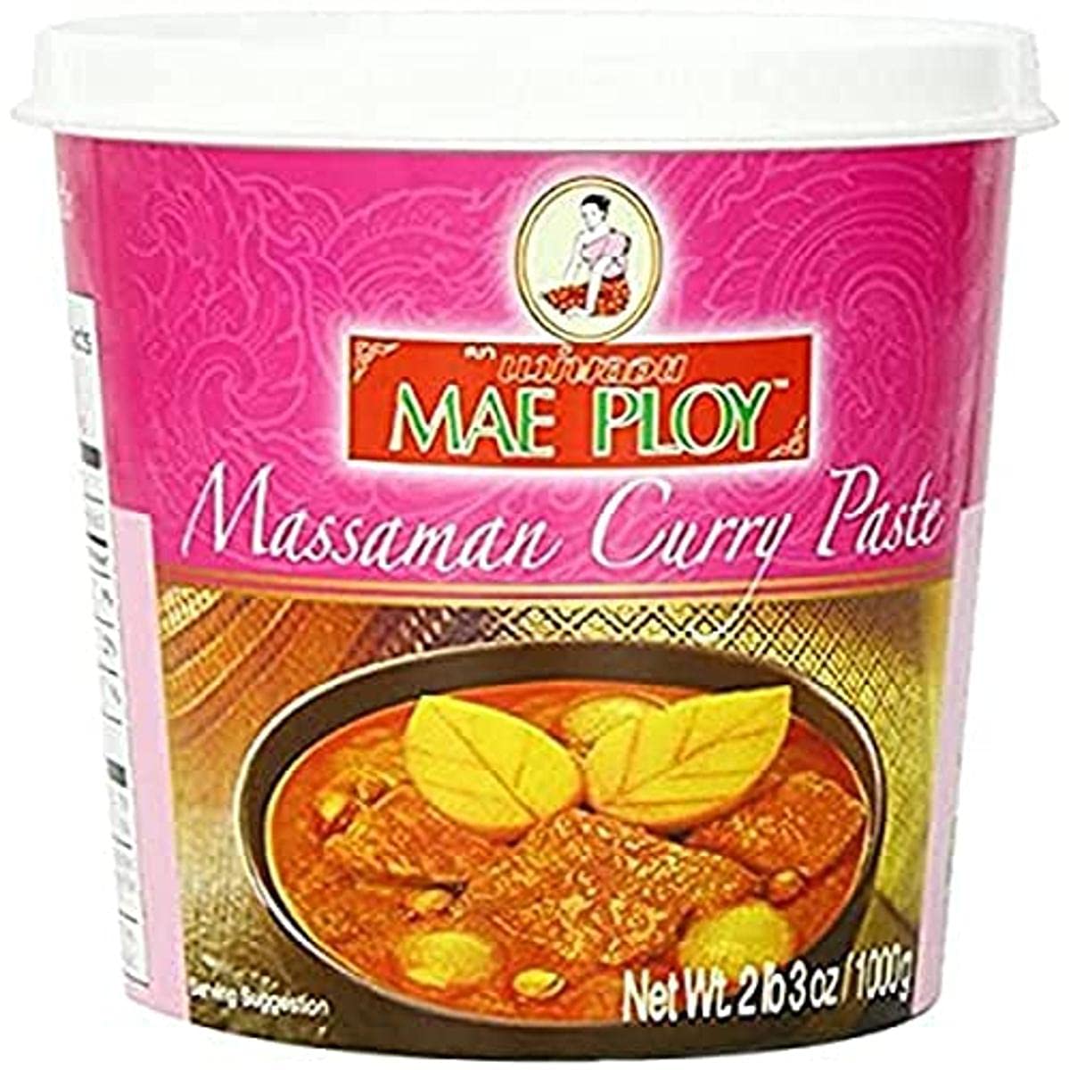 Mae Ploy Massaman Curry Paste, Authentic Thai Masaman Curry Paste For Thai Curries And Other Dishes, Aromatic Blend Of Herbs, Spices And Shrimp Paste