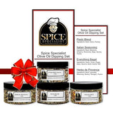 Olive-Oil Seasoning for Bread Dipping Assortment Set - Contains: 4 Assorted Plastic Jars - KOSHER