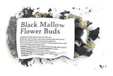 Black Mallow Flower Buds from Germany - Net Weight 0.52oz / 15g - Mesmerizing Black, Beautiful Eye-catcher for Herbal Infusion, Tea, Salads