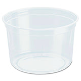 Solo DM16R 16 oz Clear RPET Plastic Deli Container (Case of 500)