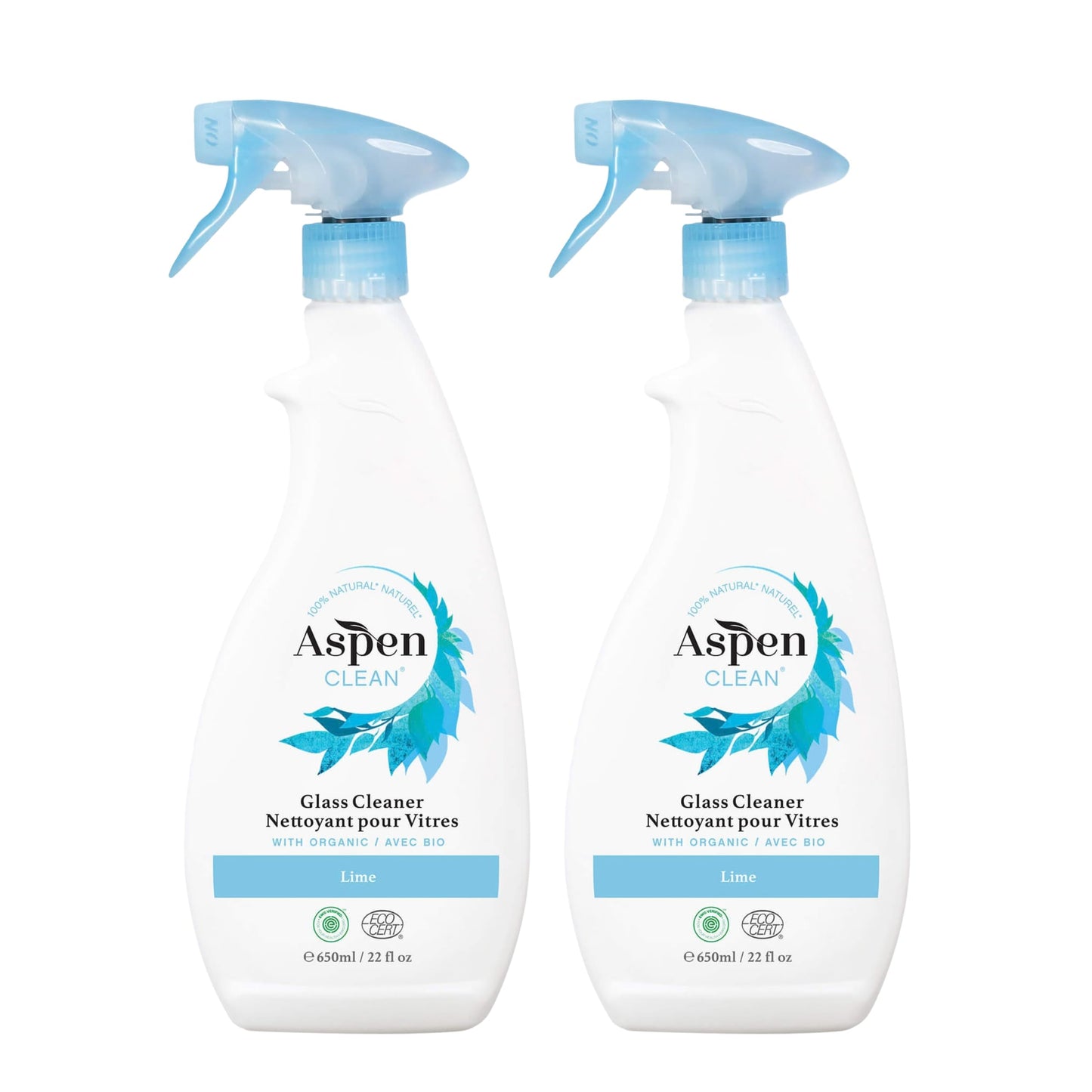 AspenClean | Glass Spray Cleaner | Streak-Free Window & Mirror Cleaner | Multi-Surface Cleaner| Non - Toxic | 100% Natural | EWG Verified | Pack of 2