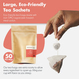Big Heart Tea Co. Tea Bags - Cup of Love Red Rose - Certified Organic, Floral Ayurvedic Herbal Decaf Tea in Zero Plastic Sachets with Small Batch