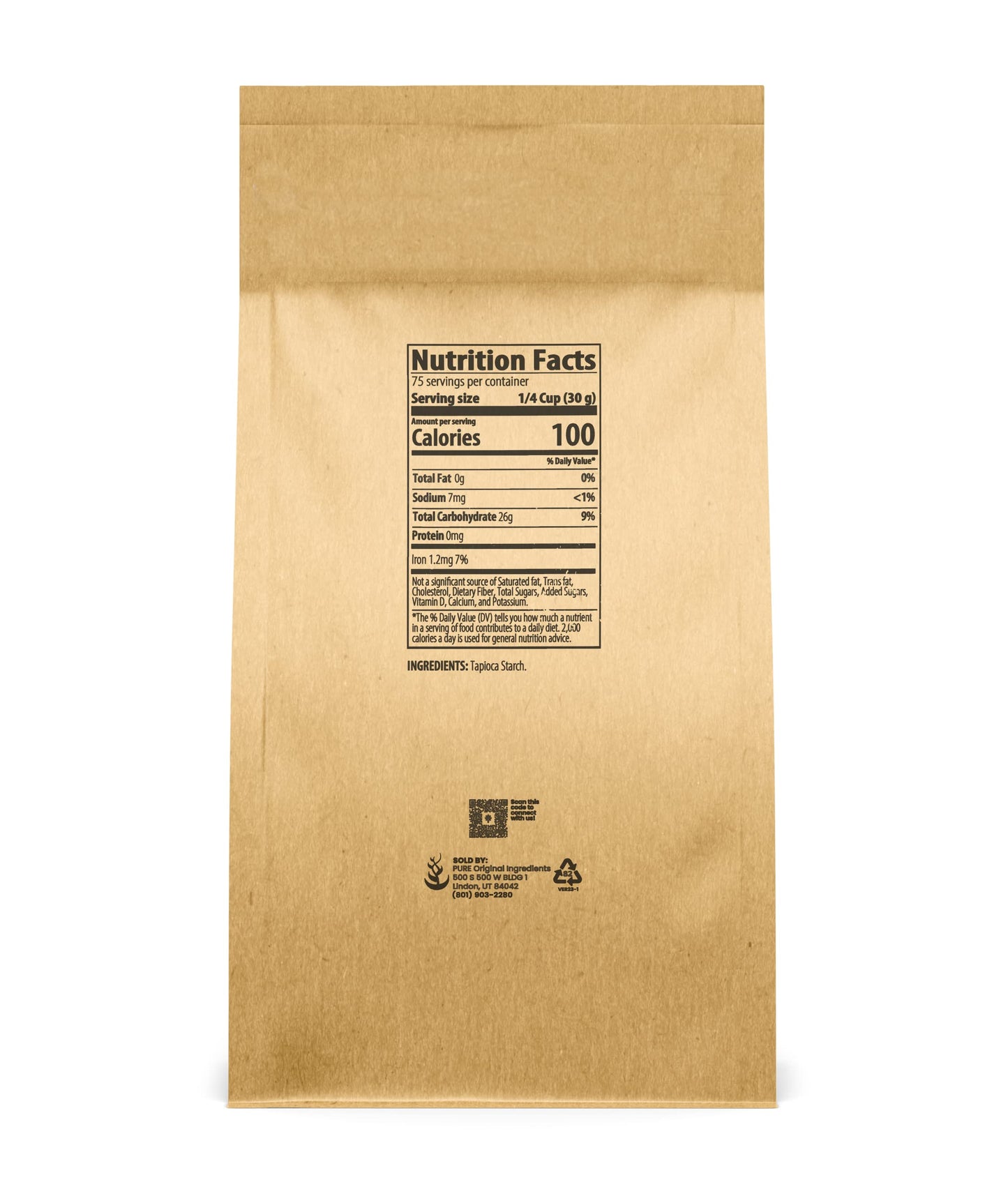 Pure Original Ingredients Tapioca Starch (5 lb) Gluten-Free, Non-GMO, Kitchen Staple, Tapioca Flour