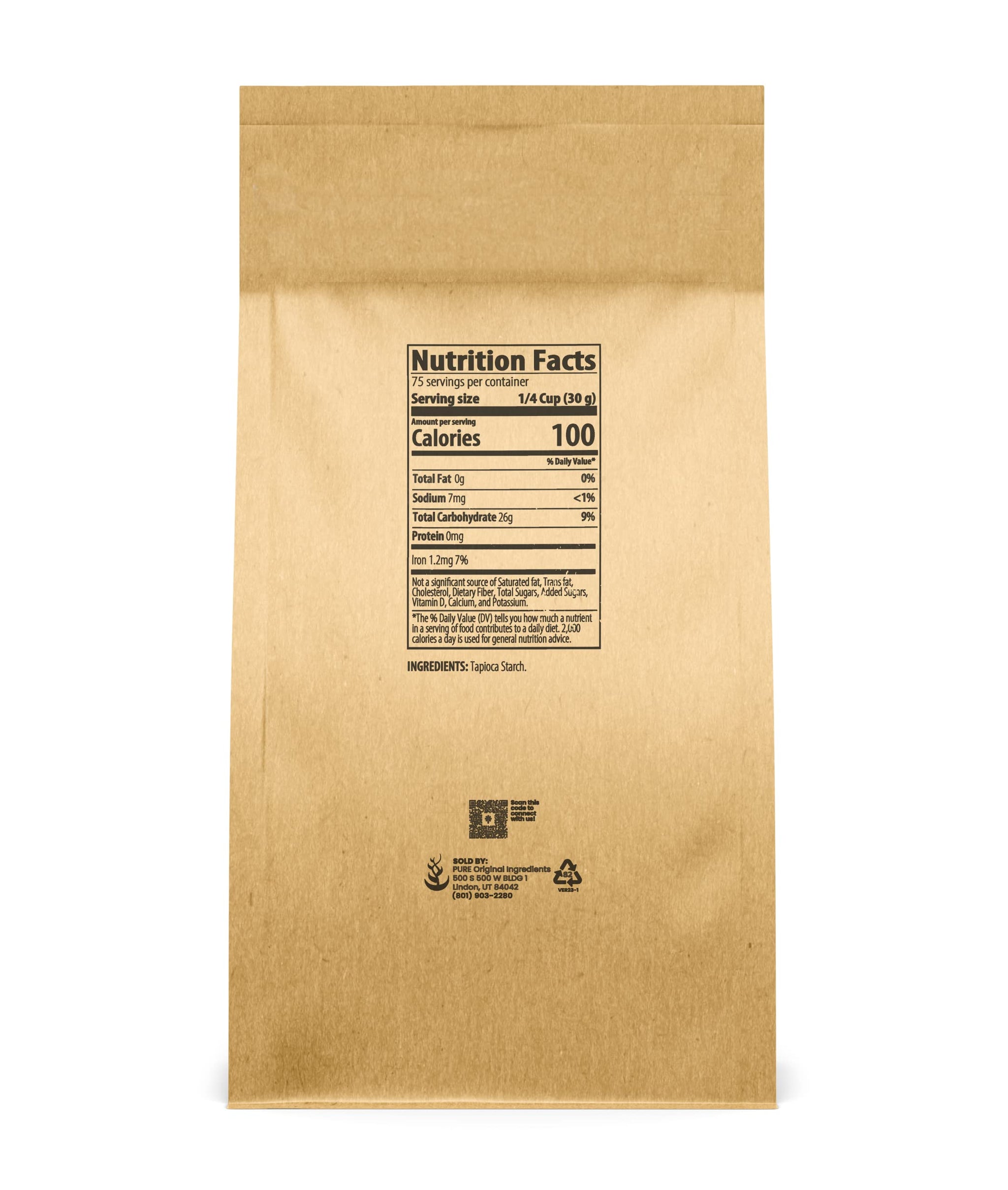 Pure Original Ingredients Tapioca Starch (5 lb) Gluten-Free, Non-GMO, Kitchen Staple, Tapioca Flour