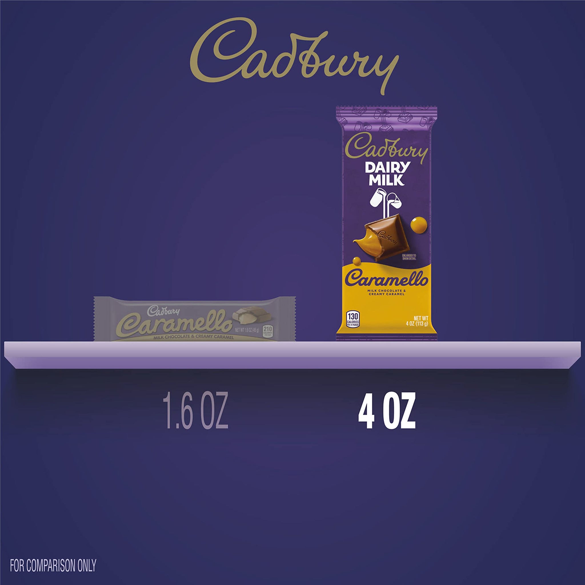 CADBURY DAIRY MILK CARAMELLO Milk Chocolate Candy Bars, 4 oz (14 Count)