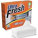 Ultra Fresh 50 Count Laundry Detergent Sheets for All Machine Types, 6X Platinum, Up to 100 Loads, Fresh Scent