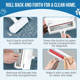 Pet Hair Remover Roller - Reusable Lint Roller for Dog & Cat Hair - No Batteries or Sticky Tape Needed - Works on Furniture, Couch, Carpet, Car Seats