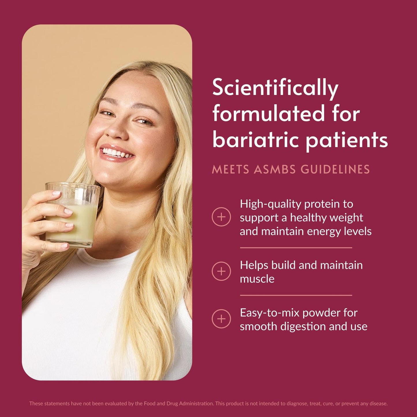 Bariatric Advantage High Protein Meal Replacement Drink Mix, Protein Powder Whey Isolate for Gastric Bypass and Sleeve Gastrectomy Patients, 27g