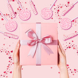 Pink Candy - 12 Swirl And 12 Twisty Lollipops - PACK 24 Suckers Individually Wrapped - Candy Buffet