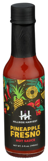 Hillside Harvest - Pineapple Fresno Hot Sauce Set, Gourmet, Handcrafted, Pepper and Pineapple, Low to Medium Heat Level, 5 oz. Bottle (Pack of 1)