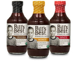 Bill's Best BBQ Sauce Variety 3 Pack, Premium Organic Recipe, Gluten Free, Family Operated, 18 ounce