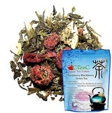 Raspberry Blackberry Green Tea, sweet fruity and nippy, soft and mild, not only a feast for the eyes but also a very special taste experience, Loose