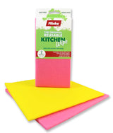 Flinka Kitchen Wipes 2 Count Pack - Large (16 in. x 15 in.) Reusable Cleaning Cloth - Washable Paper Towels - Eco Friendly Viscose Cloths - Assorted