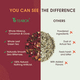 Teabox Premium Darjeeling Green Tea With Dried Hibiscus | 100% Whole Leaf & 0% Bitterness | Green Tea From The Himalayas | 25 Tea Bags (Low Caffeine)