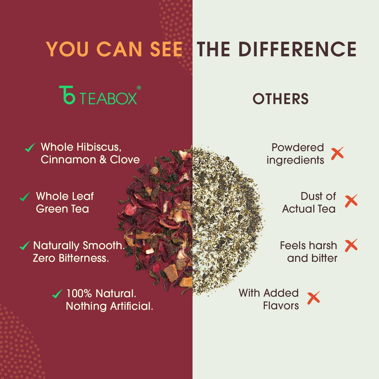 Teabox Premium Darjeeling Green Tea With Dried Hibiscus | 100% Whole Leaf & 0% Bitterness | Green Tea From The Himalayas | 25 Tea Bags (Low Caffeine)