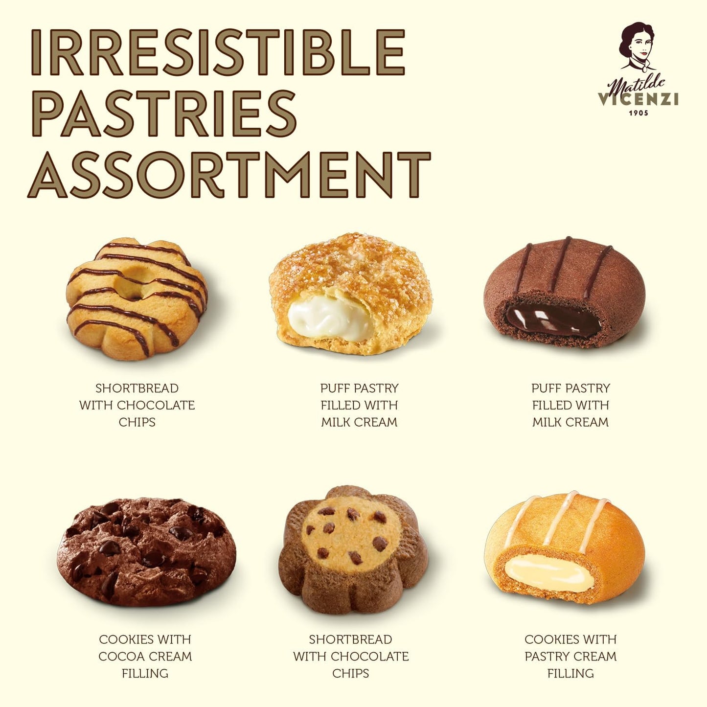 Matilde Vicenzi Verona Cookie Tin - Gourmet Italian Cookies Assortment in Individually Wrapped Trays - Pastries & Bakery Dessert for Dads & Teachers