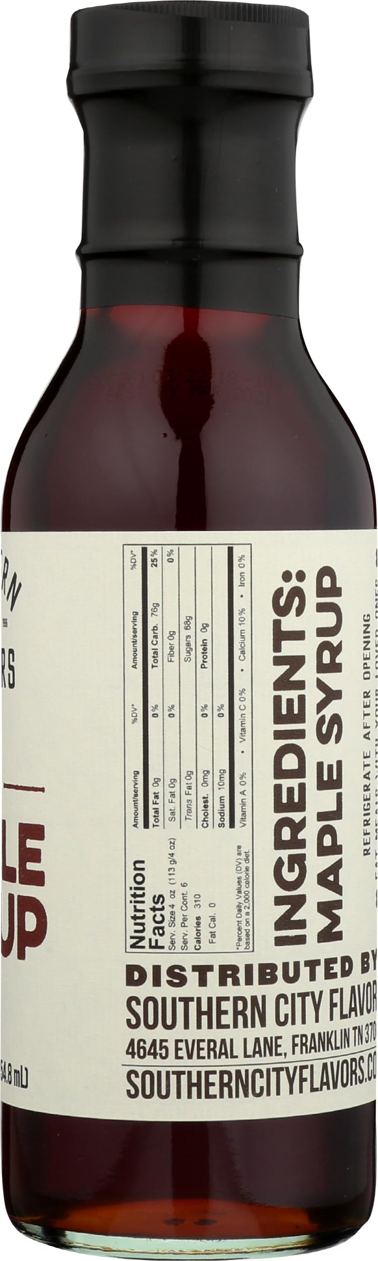 Southern City Flavors, Syrup Maple, 12 Ounce