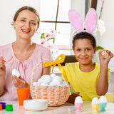Baaxxango 100 Pieces Empty Easter Eggs,Blank White Plastic Eggs,Fillable Empty DIY Easter Eggs Bulk for Filling Easter Candy,Easter Theme Party