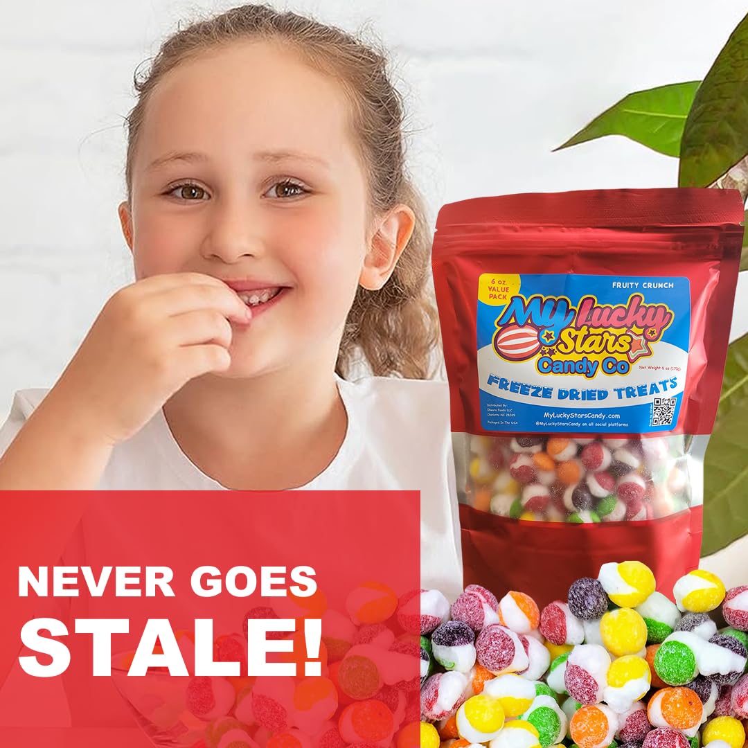6 oz Freeze Dried Candy, Original Fruity Crunch Flavor (Pack of 1)