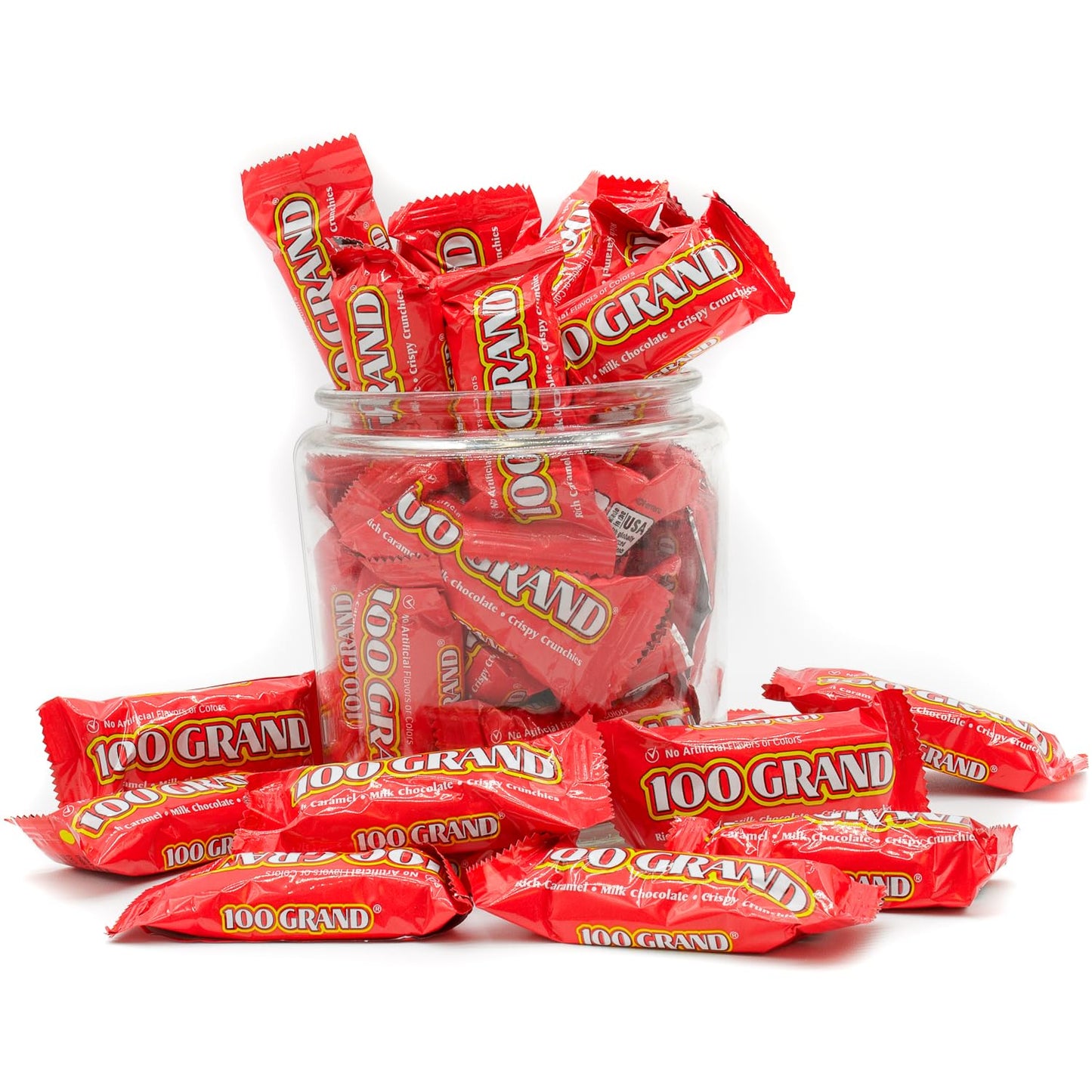 Candy Bar 2 lb FUN SIZE - Bulk, Vintage, Caramel & Crispy Rice & Milk Chocolate, Individually Wrapped (40 Pieces)
