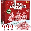 Christmas Mini Candy Canes Classic Red & White Peppermint Flavor for Holiday Family Indulgement - Small Candy Canes Individually Wrapped for Kids