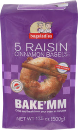 BAKE 'MM Cinnamon Raisin Bagels, 17.5 OZ