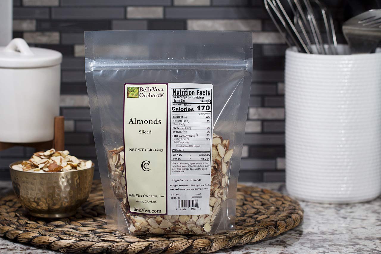 Bella Viva Orchards Sliced Almonds, 1 lb of Sliced Almonds
