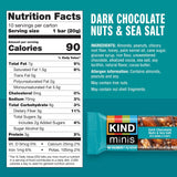 KIND Mini Snack Bars Variety Pack, Gluten Free, Low Sugar, Low Calorie Snacks, Dark Chocolate Nuts & Sea Salt, Caramel Almond & Sea Salt, 20 Count