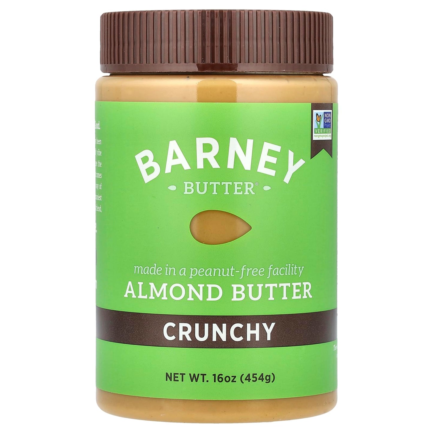 Barney Butter Almond Butter, Crunchy, 16 Ounce Jar, Skin-Free Almonds, No Stir, Non-GMO, Gluten Free, Keto, Paleo, Vegan