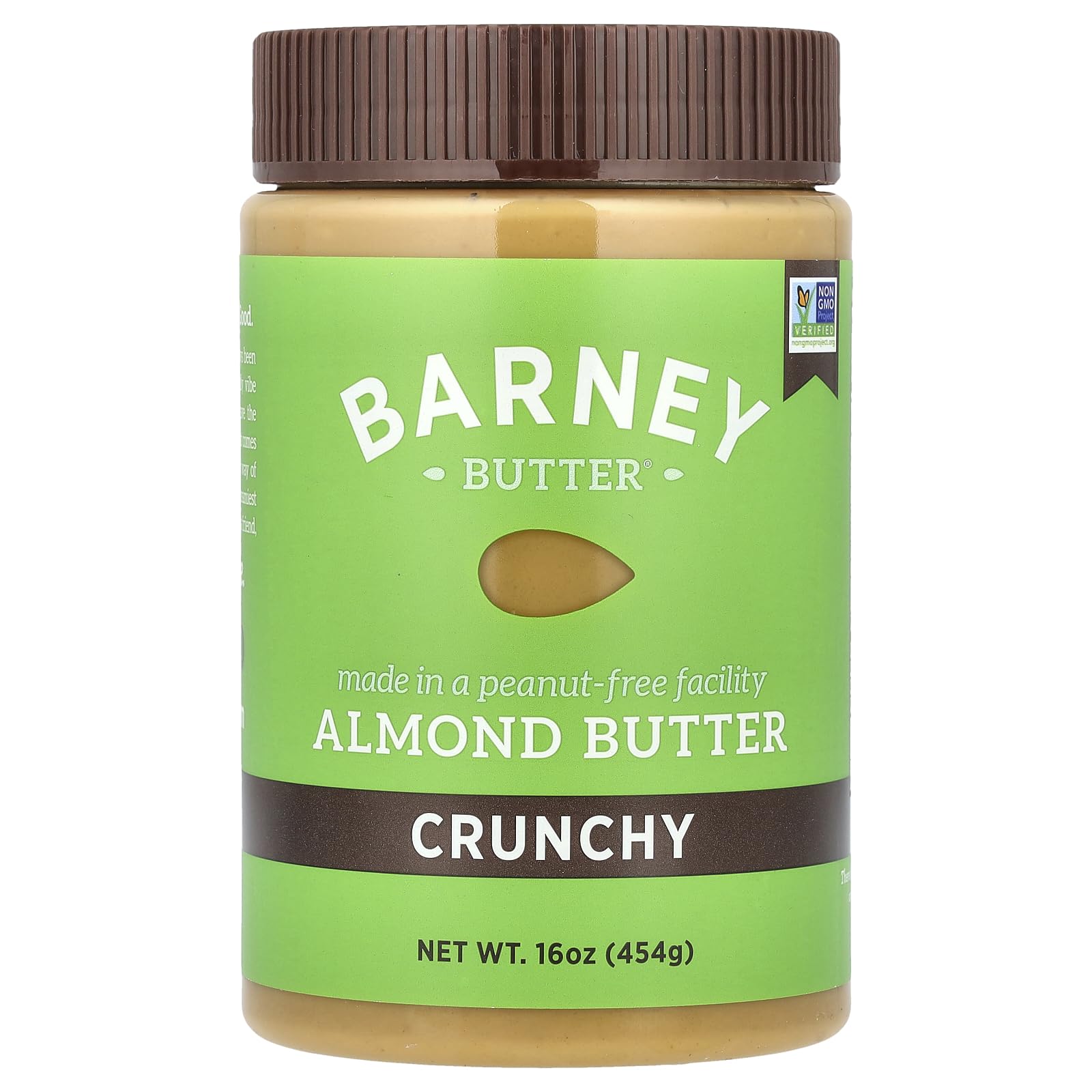Barney Butter Almond Butter, Crunchy, 16 Ounce Jar, Skin-Free Almonds, No Stir, Non-GMO, Gluten Free, Keto, Paleo, Vegan