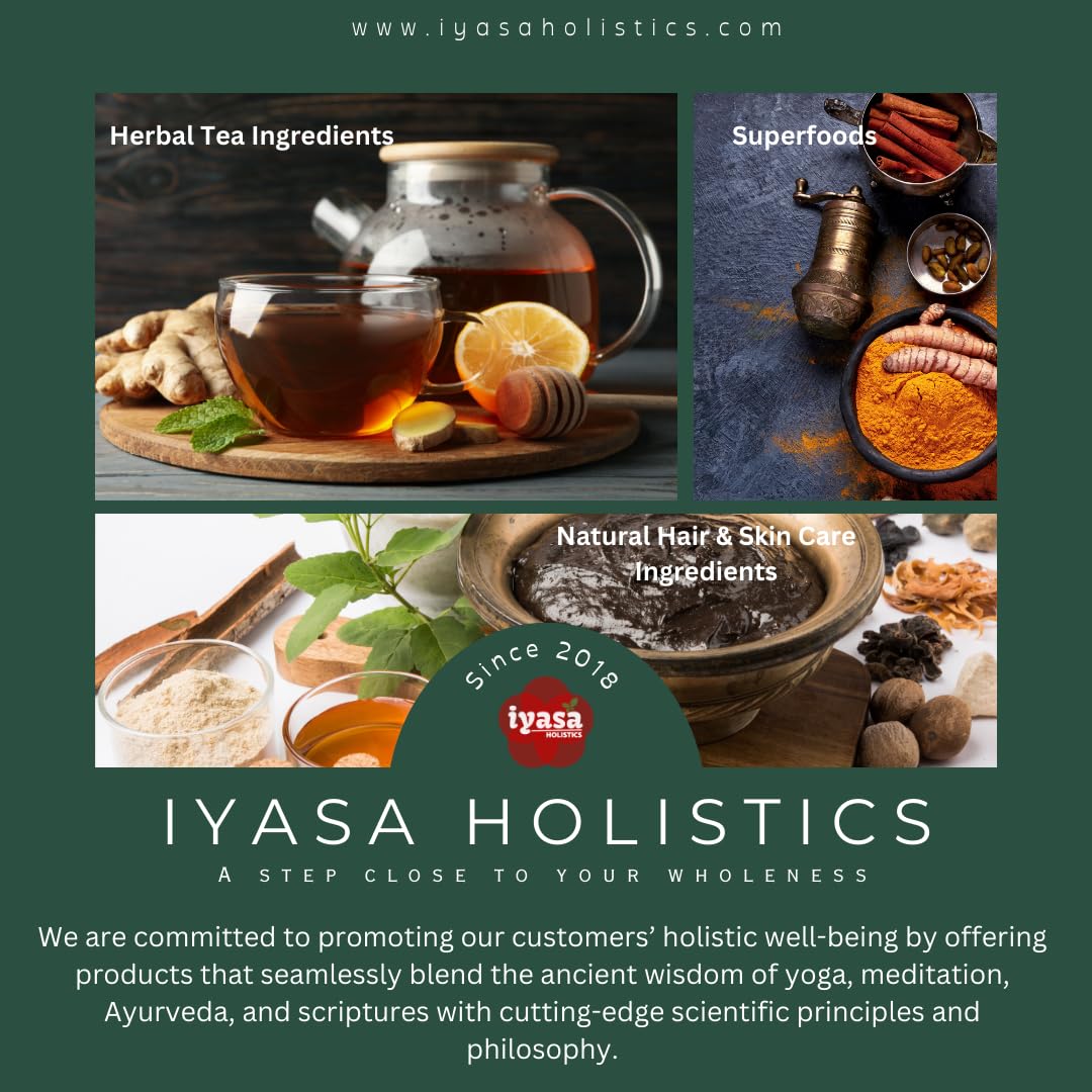 Senna Leaf 8 oz - USDA Certified Senna Leaves Organic Caffeine Free Tea for Hair & Skin Health - Pure Ayurveda Products by Iyasa Holistics