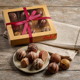 Dulcet Gift Baskets Chocolate Candy Variety Pack ! Luxurious Milk Chocolate Truffles - Truffle Gift Set for Women and Men ! 9pcs Chocolate Truffles