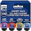 Lavazza Blue Coffee Capsules Variety Pack - 100 Count - Includes Decaf Dek, Gran Espresso, Top Class & Gold Selection - Compatible with Lavazza LB