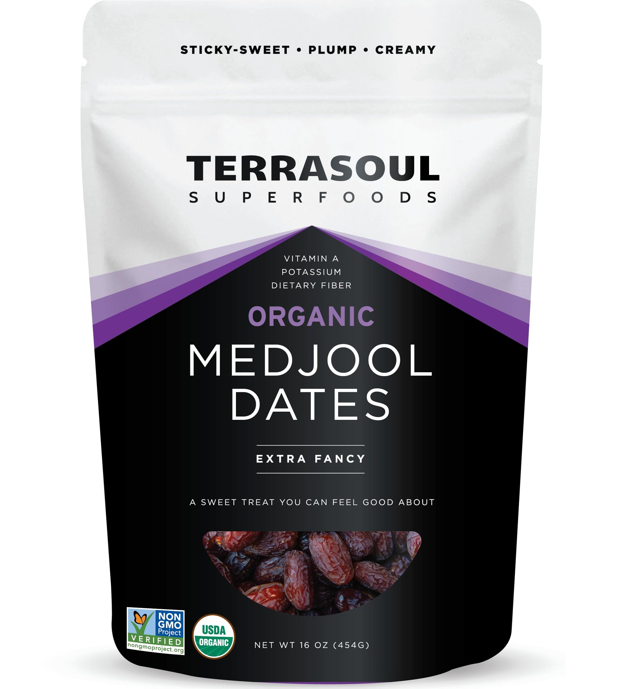 Terrasoul Superfoods Organic Medjool Dates, 16oz - Soft Chewy Texture | Sweet Caramel Flavor | Farm Fresh
