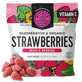Pitaya Foods® Regenerative Organic Strawberries Whole Berries, Pre-Packaged Frozen Fruit, No Added Sugar or Preservatives, Good Source of Fiber, High