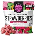 Pitaya Foods® Regenerative Organic Strawberries Whole Berries, Pre-Packaged Frozen Fruit, No Added Sugar or Preservatives, Good Source of Fiber, High