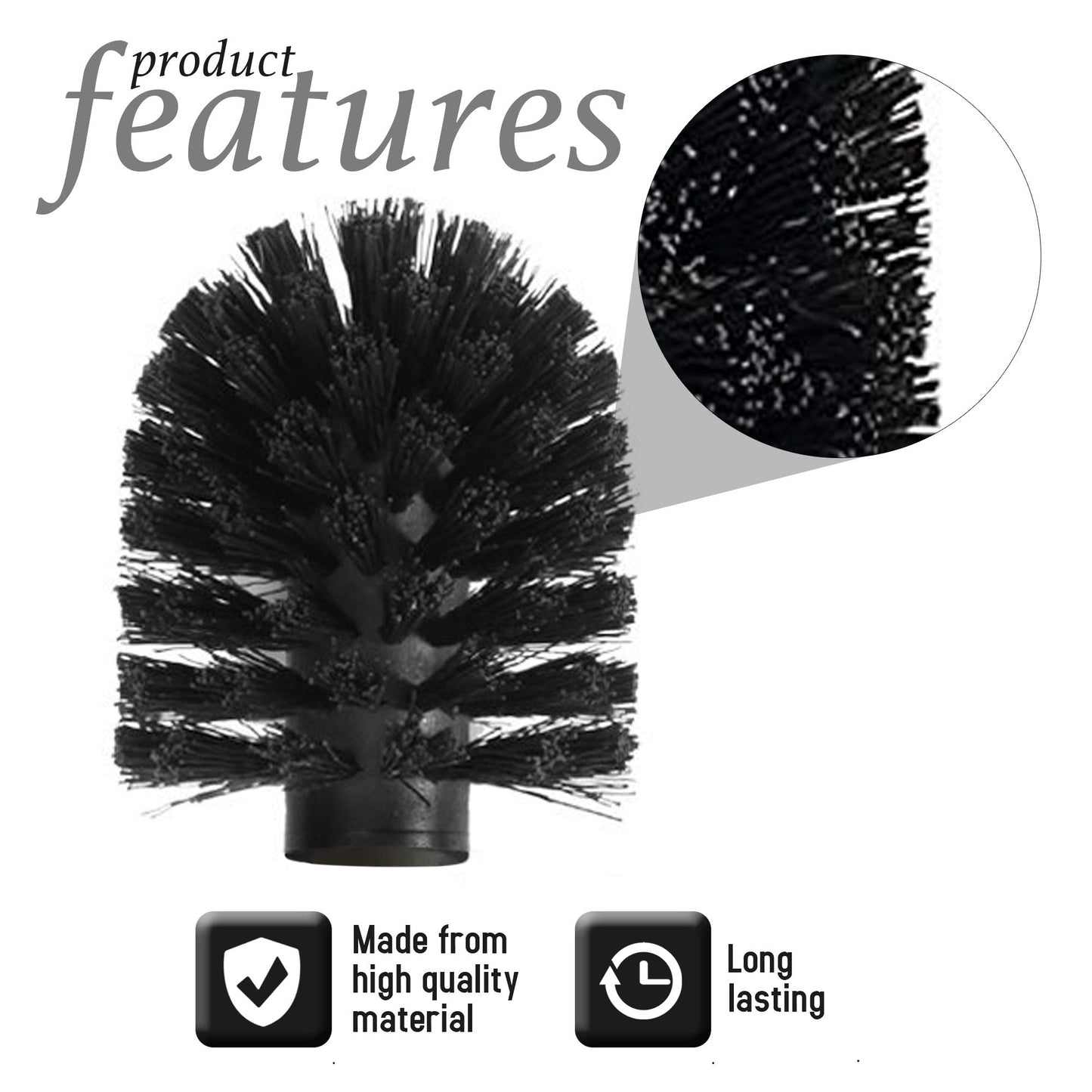 Toilet Brush Replacement Heads for ToiletTree Product Brushes (4)