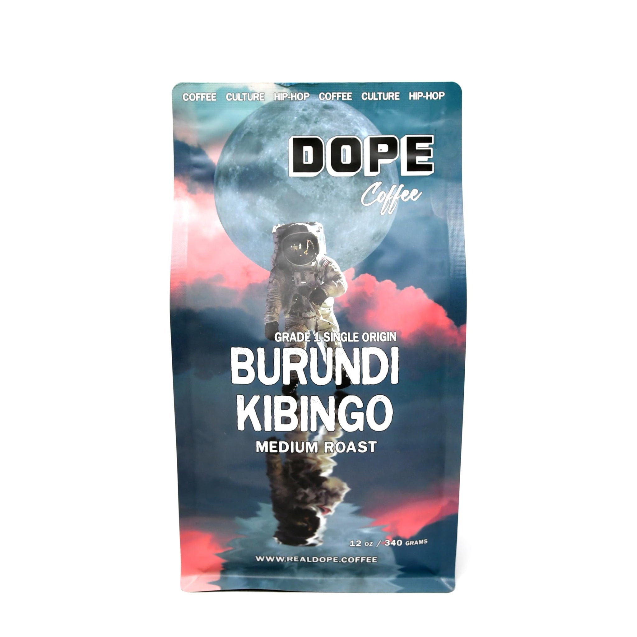 Dope Coffee Burundi Kibingo Whole Bean Coffee - Single-Origin Medium Roast, Bright Stone Fruit & Honey Notes, 12 oz Bag