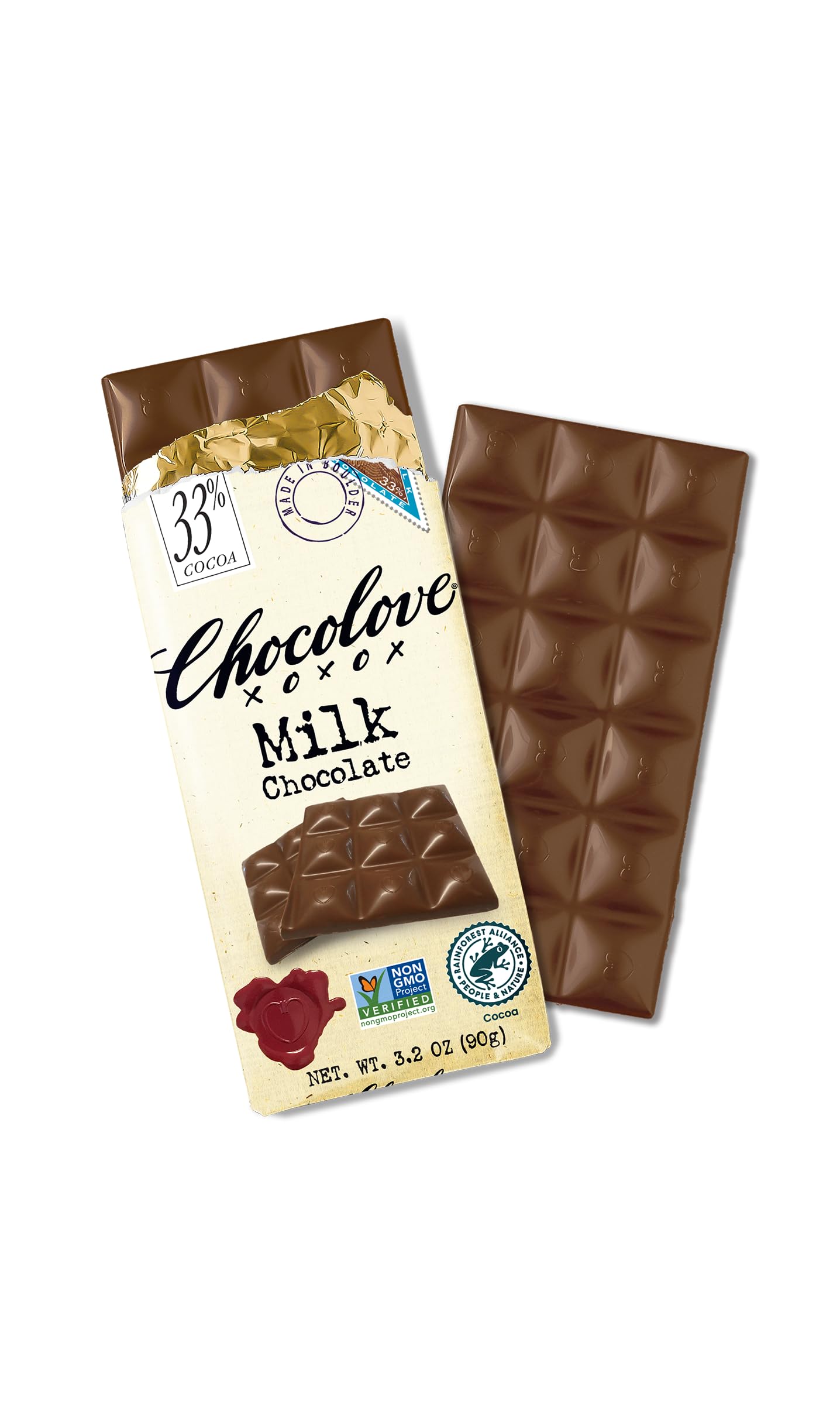 Chocolove Pure Milk Chocolate Bar, 3.2 oz