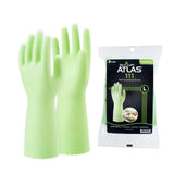 SHOWA 111 Skin-Friendly Dishwashing Gloves, Latex-Free PVC, Reusable Housekeeping Gloves with Cotton Liner, Non-Slip Grip for Kitchen & Gardening