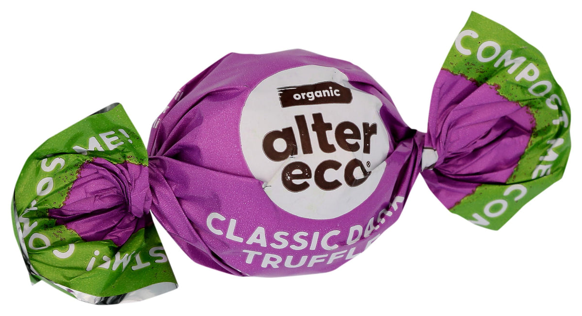 Alter Eco Classic 58% Pure Dark Cocoa Chocolate Truffles, Fair Trade, Organic, Non-GMO, Gluten Free, 60 Count, 25.2 Ounce