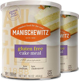 Manischewitz Gluten Free Cake Meal 16oz (2 Pack) Grain Free Cake Meal | Resealable Container| Kosher for Passover