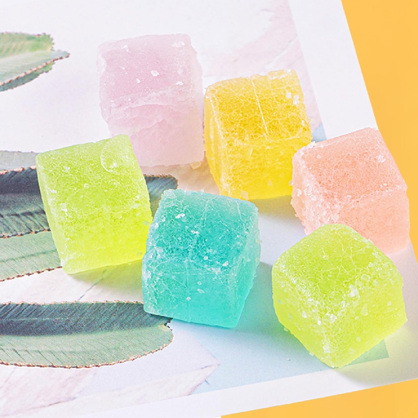 Crystal Candy Fruit Flavors, Colourful Assorted Gummy, Premium Amber Gemstone Snack Candies, Asmr Fruit Gems, Crunchy Outside Soft Inside Traditional