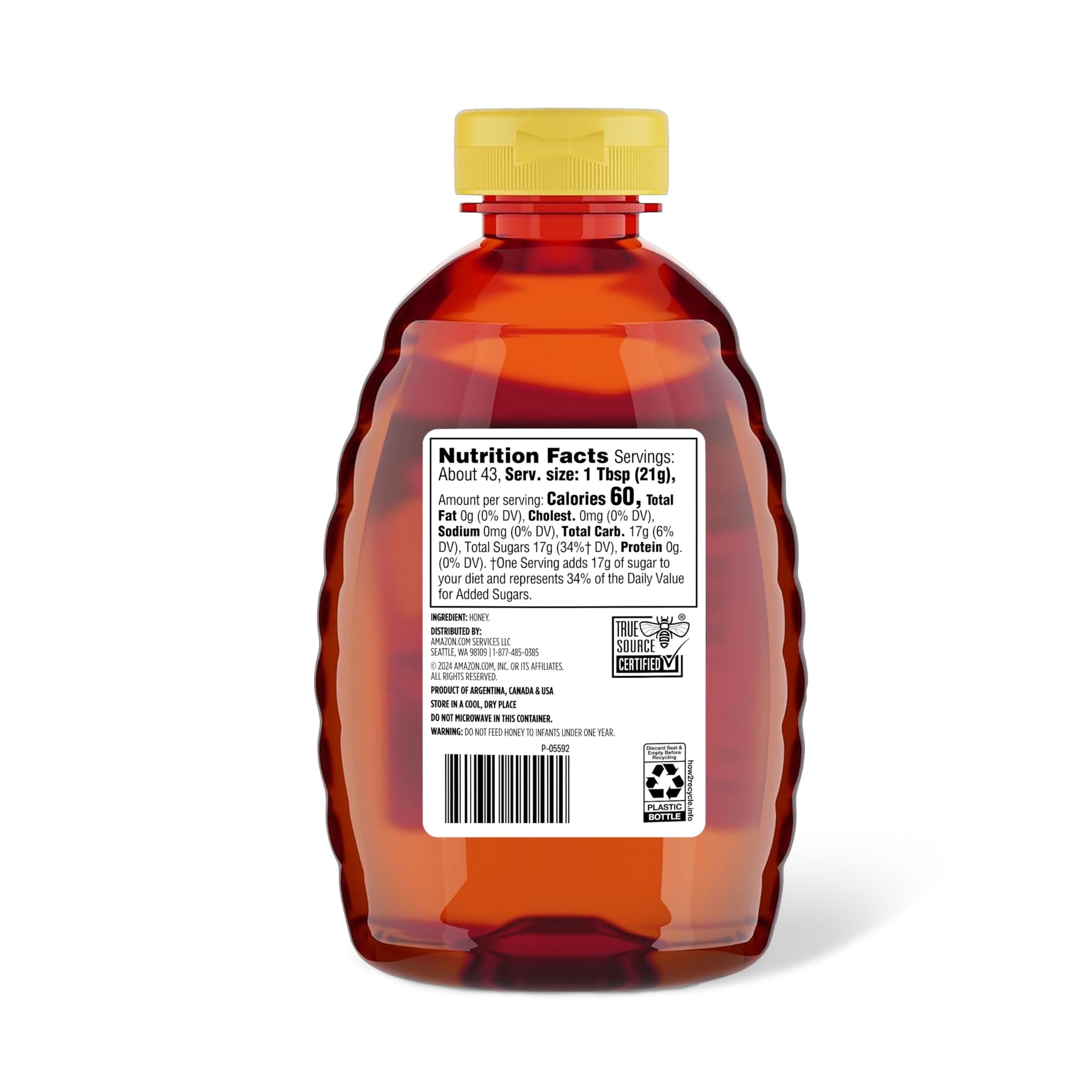 Amazon Grocery, Raw Wildflower Honey, 2 Lb