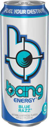 Bang Energy Blue Razz, Sugar-Free Energy Drink, 16-Ounce
