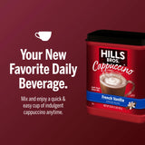 Hills Bros. Cappuccino Mix - Rich, Frothy Coffeehouse-Tasting Instant Drink Mix - Quick and Easy Preparation - Perfect for Hot & Iced Drinks