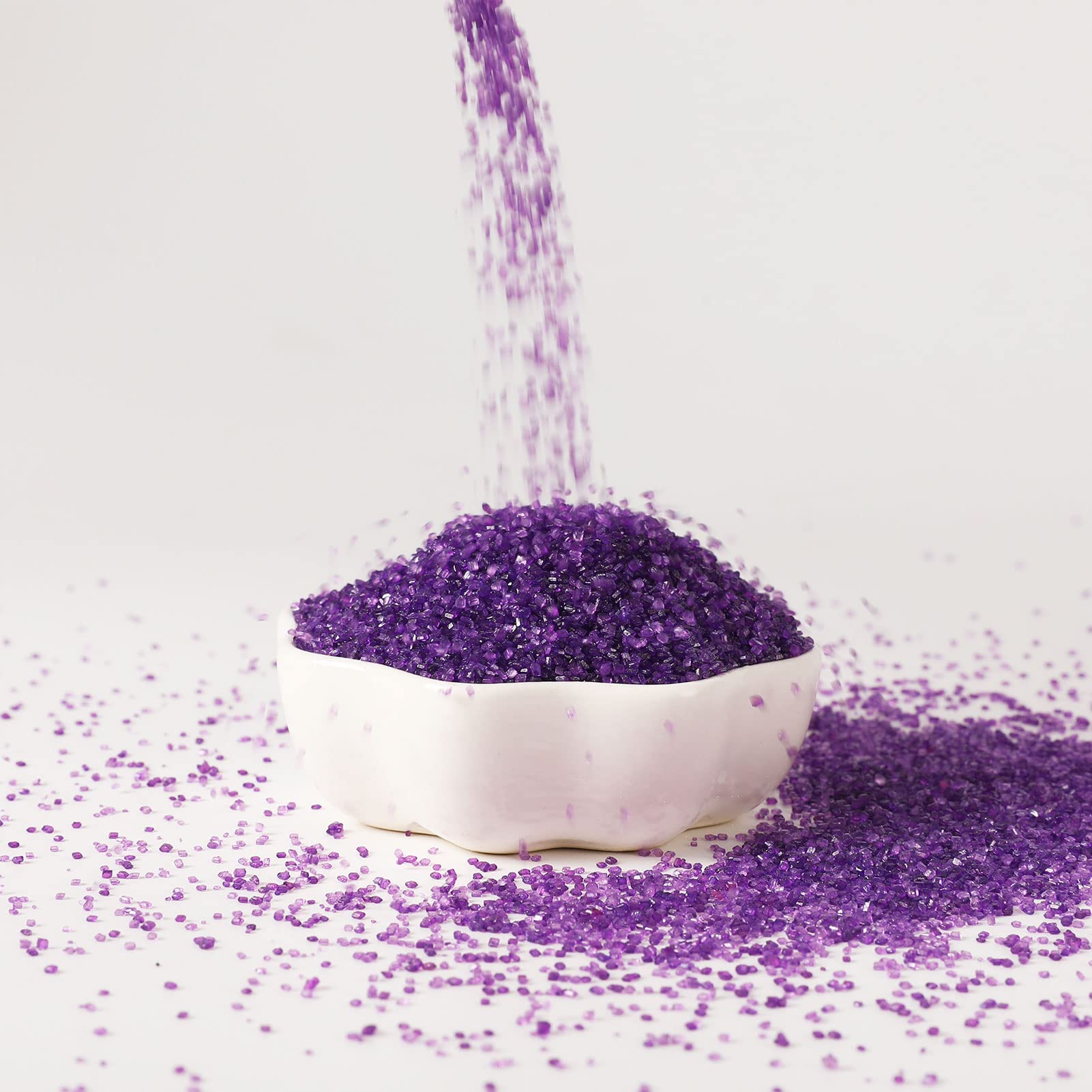 Kasvan Purple Sanding Sugar Sprinkles - Edible Sugar Crystals, Baking Cake Decorations, Ice Cream Toppings cupcake Decorating, Wedding Party Chirstmas