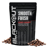 Blackout Coffee Smooth Finish Whole Bean Coffee - Light Roast, Bright & Smooth Taste - Freshly Roasted 12oz Bag