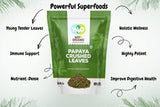 Papaya Leaf Tea 8 Oz, Dried from Fresh Green Leaves, Good to make Tea, 100% Loose Leaves(No Fruit, No Seeds) - Way4Organic (3 Pack(24 Oz))